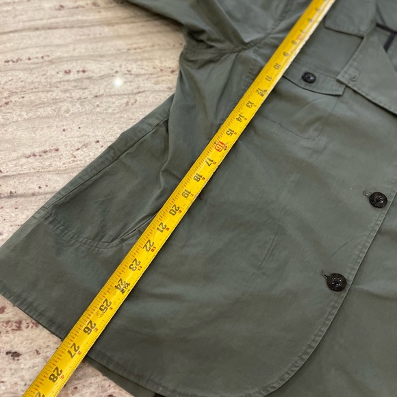 Woolrich army green lightweight pea coat size L - Picture 12 of 12